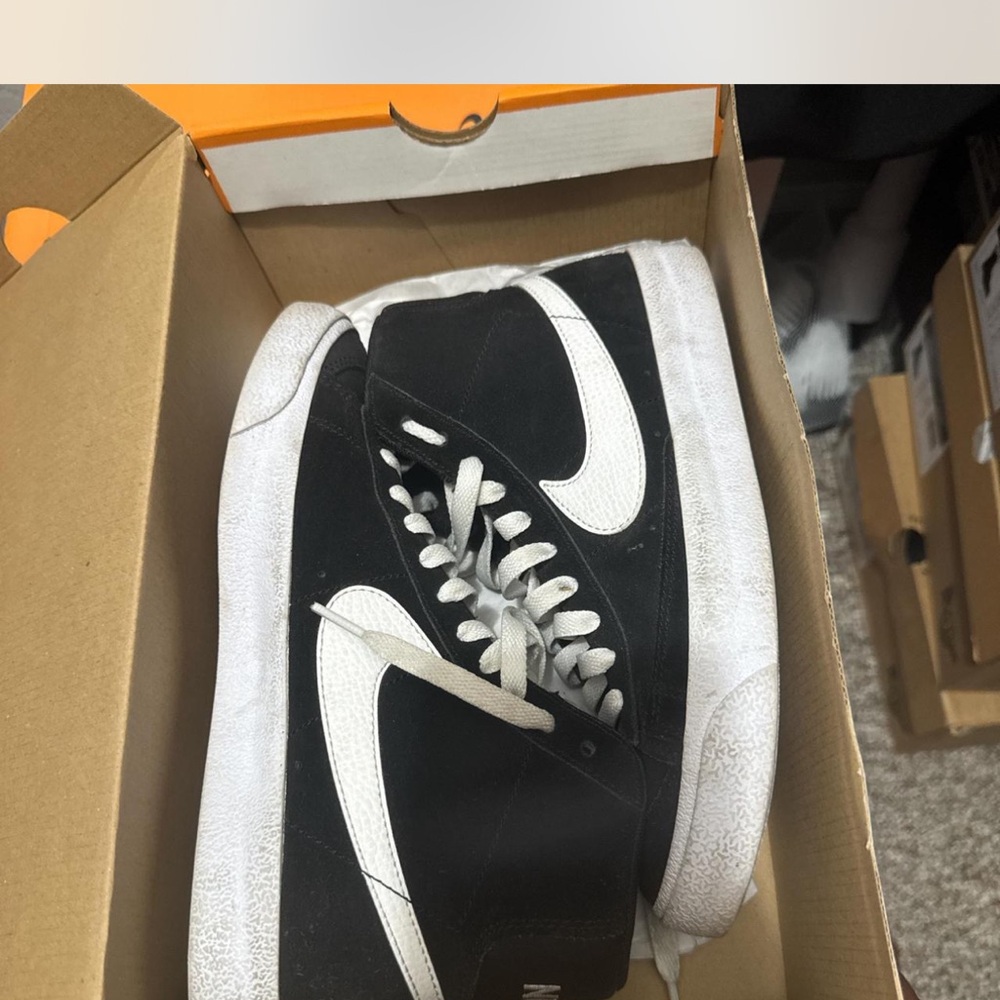 Nike Black and White High-Top Sneakers